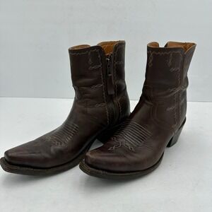 Lucchese Womens Western Ankle Boots M4849 Size 7.5 B Cowgirl Southwestern Ranch